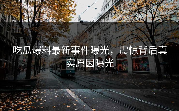 吃瓜爆料最新事件曝光，震惊背后真实原因曝光  第1张